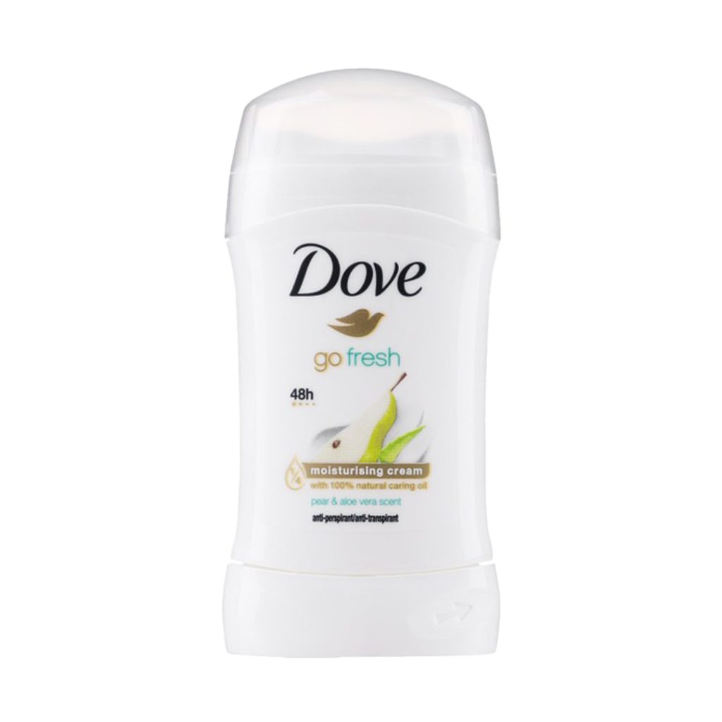 استیک ضد تعریق زنانه داو Dove مدل Go Fresh عصاره گلابی و آلوئه ورا ماندگاری 72 ساعته وزن 50 گرم