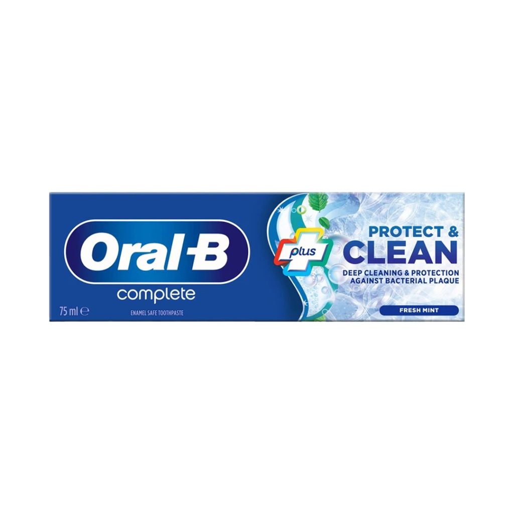 خمیر دندان اورال-بی مدل plus protect clean حجم 75 میلی لیتر