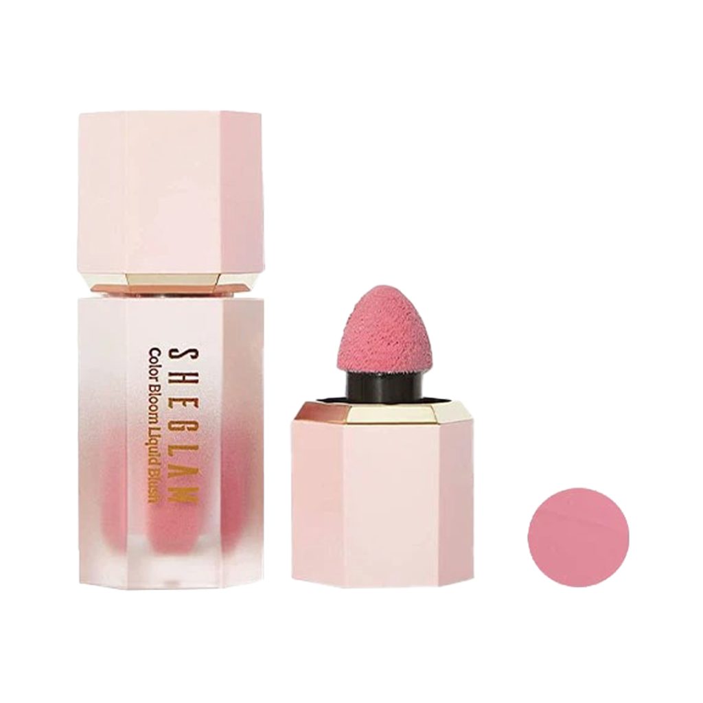 رژگونه مایع شیگلم SHEGLAM Color Bloom Liquid Blush مدل Love Cake حجم 5.2 میلی‌لیتر