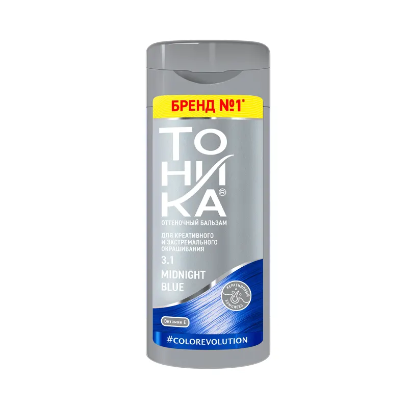 شامپو رنگساژ و رنگ مو موقت تونیکا Tonika مدل Midnight Blue شماره 3.1 حجم 150 میلی‌لیتر