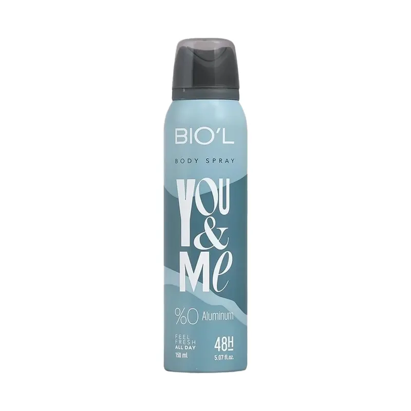 اسپری خوشبو کننده بدن مردانه بیول Biol مدل YOU & ME حجم 150 میلی‌لیتر