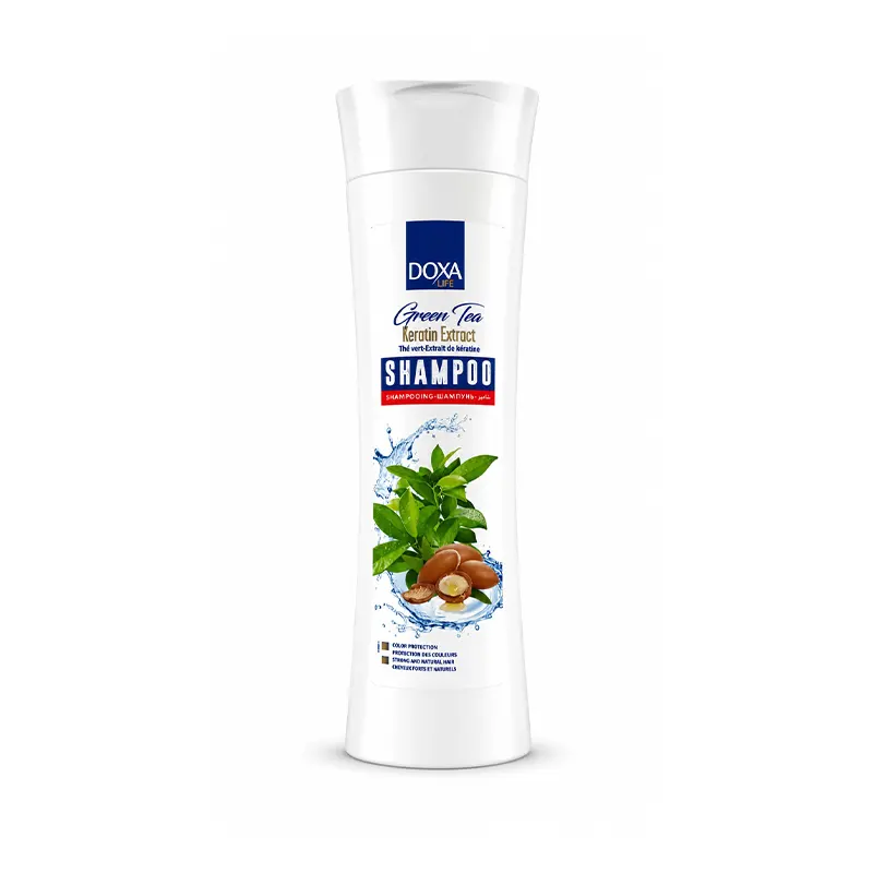 شامپو دوکسا لایف مدل Green Tea Keratin Extract حجم 600 میلی‌لیتر