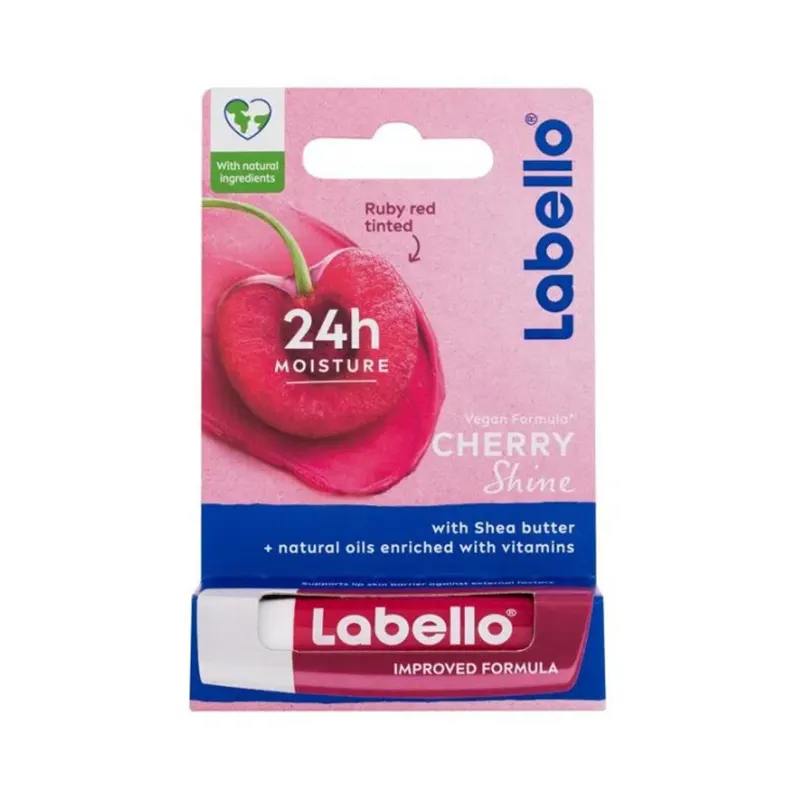 بالم لب ماتیکی لابلو مدل CHERRY MOISTURE با عصاره گیاهی، حاوی شی باتر و ویتامین،