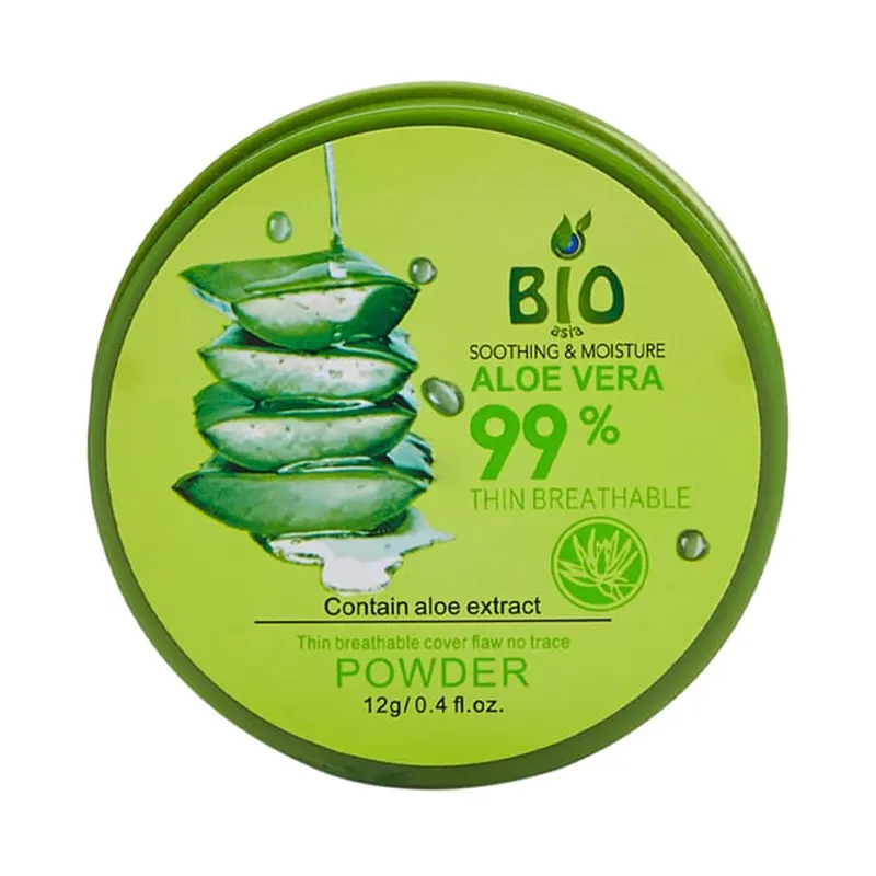 پنکیک فشرده گیاهی آلوئه ورا مدل Bio asia Aloe Vera Soothing & Moisture Powder وزن 12 گرم