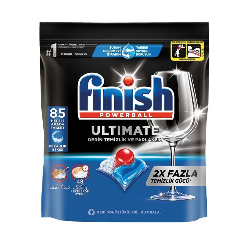قرص ماشین ظرفشویی فینیش FINISH مدل Ultimate 2X بسته 85 عددی