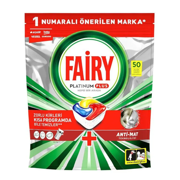 قرص ماشین ظرفشویی فیری پلاتینیوم پلاس همه کاره 50 عددی (Fairy Platinum Plus)