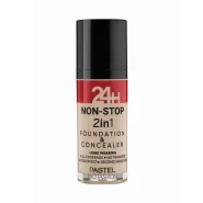 کرم پودر و کانسیلر مایع پاستل مدل Profashion 24H Non-Stop 2in1 Foundation & Concealer) 30 میل