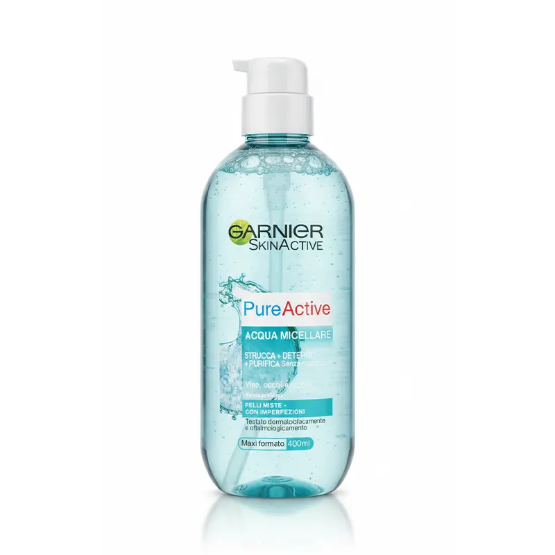 میسلار واتر گارنیر مدل SkinActive Pure Active (مخصوص پوست چرب و مستعد جوش) حجم 400 میلی لیتر