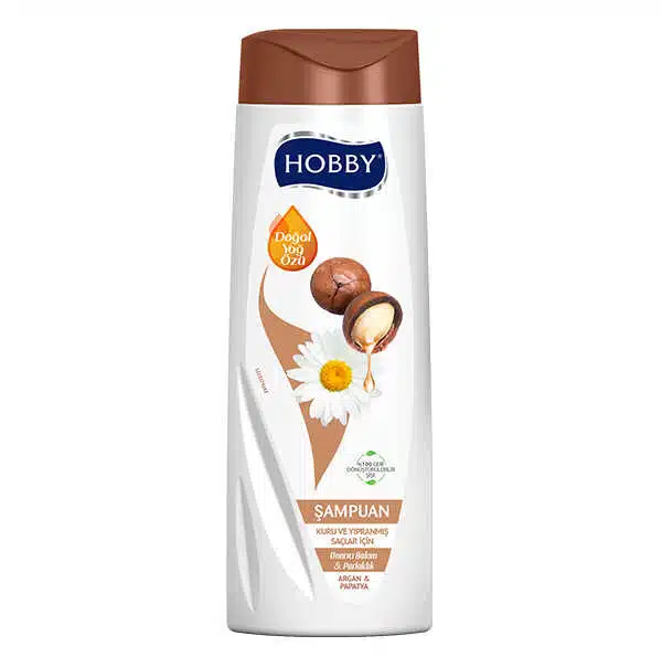 شامپو هوبی HOBBY مدل Argan & Papatya حجم ۵۰۰ میلی لیتر
