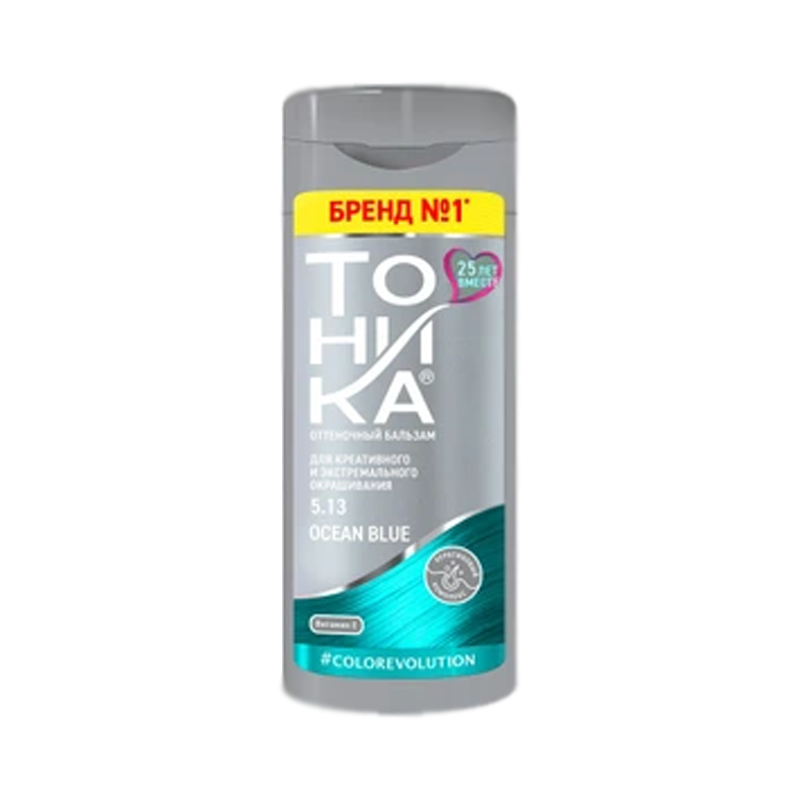 شامپو رنگ مو تونیکا TONIKA مدل 5.13 Ocean Blue آبی اقیانوسی حجم ۱۵۰ میلی‌لیتر