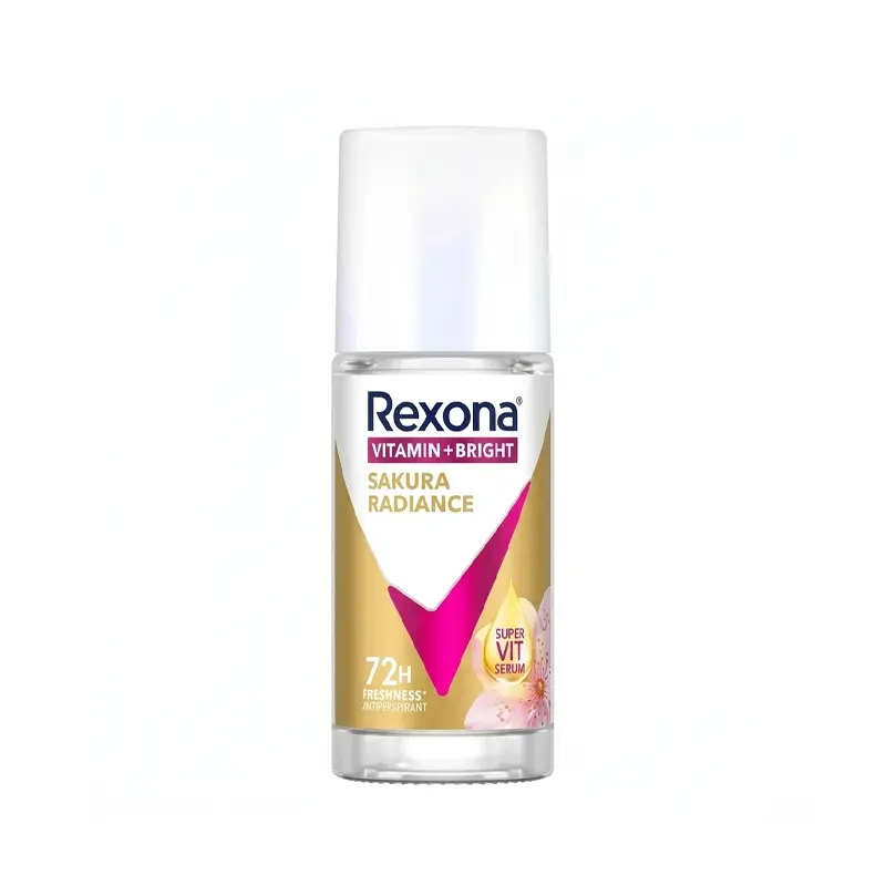 رول ضد تعریق زنانه رکسونا Rexona Vitamin + Bright  72H Dry مدل Sakura Radiance ماندگاری 72 ساعته حجم ۴۵ میلی‌لیتر