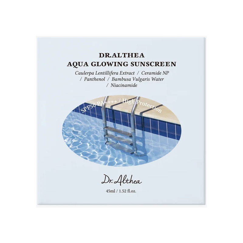 ضدآفتاب دکتر آلتیا Dr. Althea مدل Aqua Glowing SPF50 حجم ۴۵ میلی لیتر
