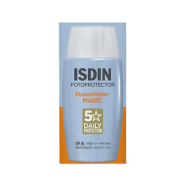 ضدآفتاب ایزدین فیوژن ISDIN Fusion مدل واتر مجیک Water Magic SPF50 حجم ۵۰ میلی‌لیتر