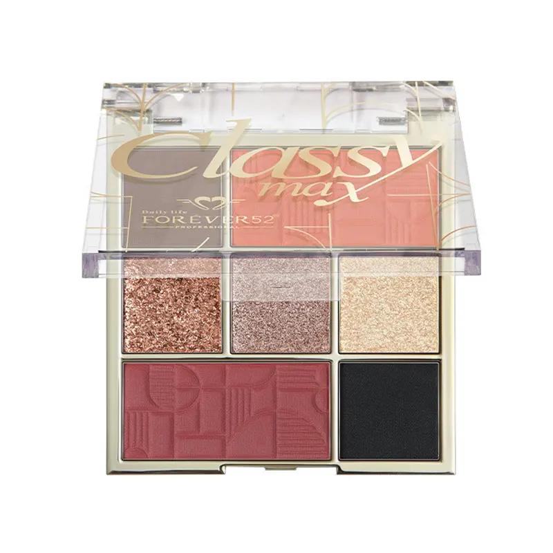 پالت رژگونه و سایه چشم  فوراور۵۲ Daily Life Forever52 Classy Max 2 Color Blush + 5 Color Eyeshadow  مدل CLM002 تعداد۷ رنگ