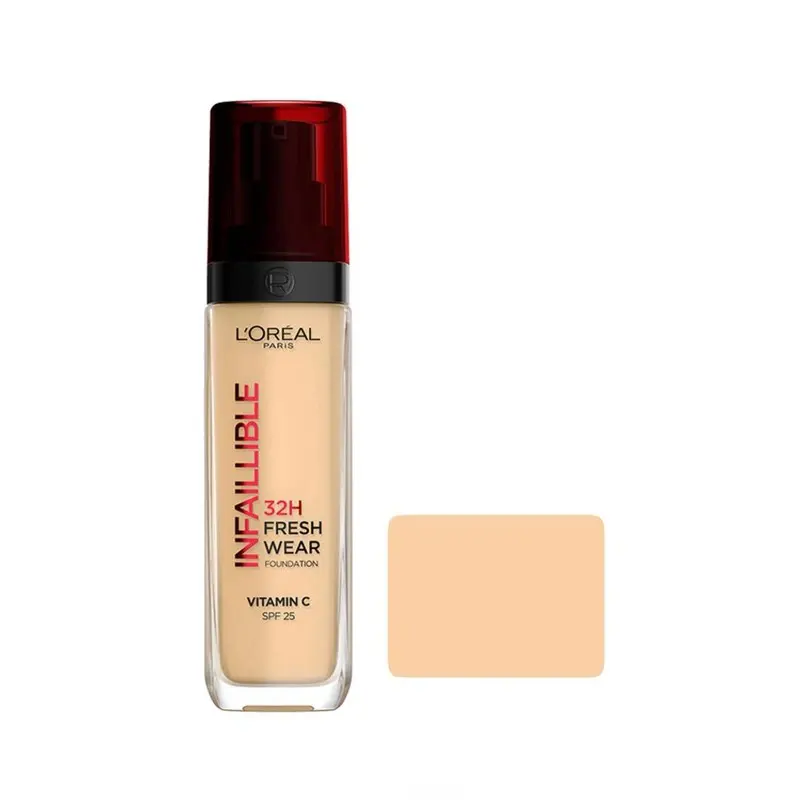 کرم پودر مایع لورآل L’Oréal Paris Infaillible 32H Fresh Wear  کد 130  حجم ۳۰ میلی‌لیتر